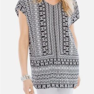 Chico's Monochrome Geometric Tunic Large - like new condition